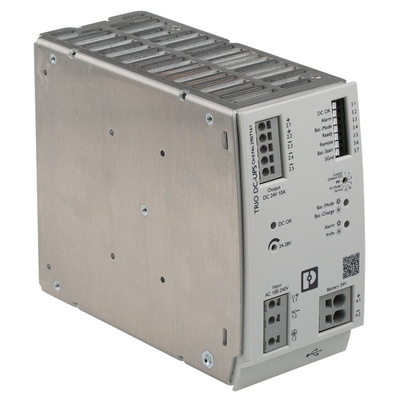 Phoenix Contact 100 → 240V ac Input DIN Rail Uninterruptible Power Supply (240W), TRIO-UPS