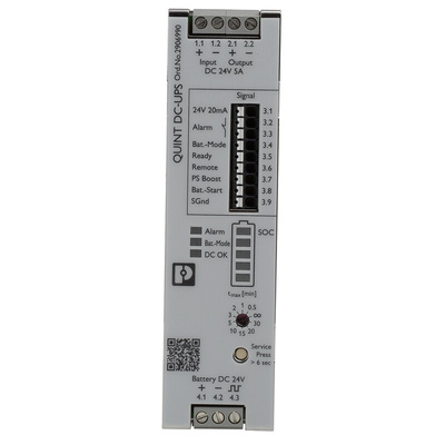 Phoenix Contact 18 → 30V dc Input DIN Rail Uninterruptible Power Supply (240W), QUINT4