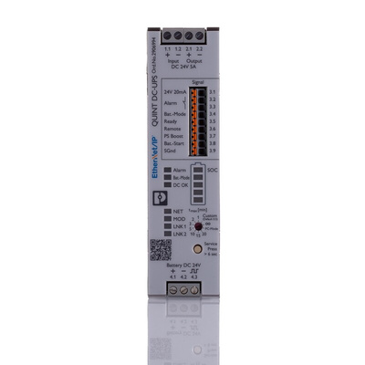 Phoenix Contact 18 → 30V dc Input DIN Rail Uninterruptible Power Supply (240W), QUINT4