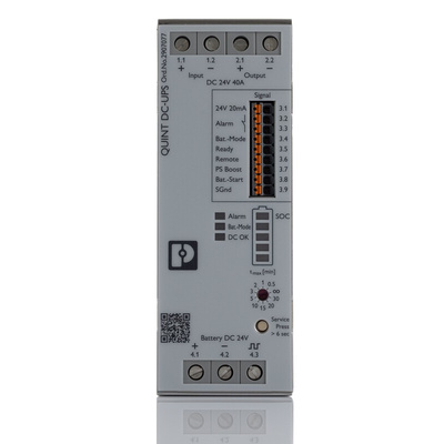 Phoenix Contact 18 → 30V dc Input DIN Rail Uninterruptible Power Supply (1.44kW), QUINT4