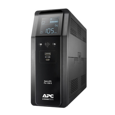 APC 230V Input Stand Alone Uninterruptible Power Supply, 1200VA (720W), Back UPS Pro BR