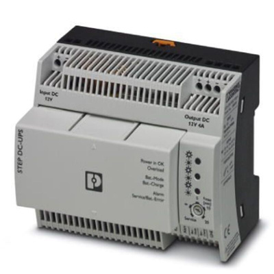 Phoenix Contact 12V Input DIN Rail Uninterruptible Power Supply, STEP-UPS