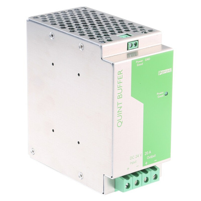 Phoenix Contact 24V dc Input DIN Rail Uninterruptible Power Supply (480W), QUINT-BUFFER