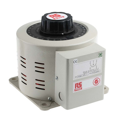 RS PRO 1 Phase 2.4kVA Variac, 1 Output, 240V, 10A