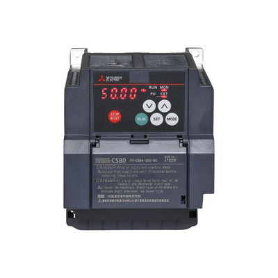 Mitsubishi Inverter Drive, 2.2 kW, 3 Phase, 380 → 480 V ac, 5 A, FR-CS80 Series