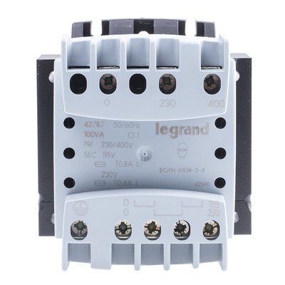 Legrand 100VA DIN Rail Transformer, 230 → 400V Primary, 115 → 230V Secondary