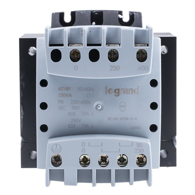 Legrand 220VA 1 Output Chassis Mounting Transformer, 115 → 230V