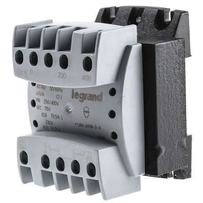 Legrand 63VA DIN Rail Transformer, 230 → 400V Primary, 115 → 230V Secondary