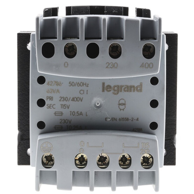 Legrand 63VA DIN Rail Transformer, 230 → 400V Primary, 115 → 230V Secondary