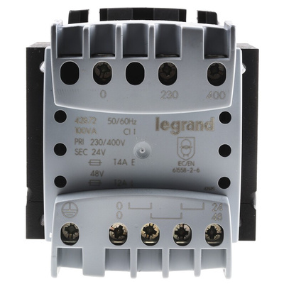 Legrand 100VA DIN Rail Transformer, 230 → 400V Primary, 24 → 48V Secondary
