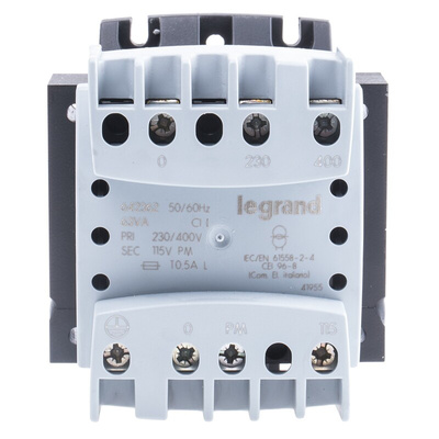 Legrand 63VA DIN Rail Transformer, 230 → 400V Primary, 115V Secondary