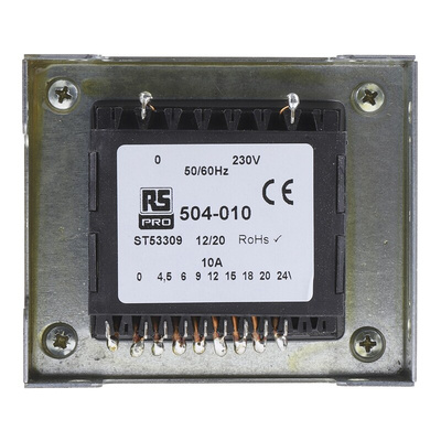 RS PRO 240VA 1 Output Chassis Mounting Transformer, 4.5V ac