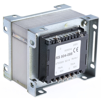 RS PRO 150VA 2 Output Chassis Mounting Transformer, 50V ac