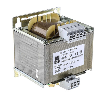 RS PRO 200VA 1 Output Chassis Mounting Transformer, 55V ac