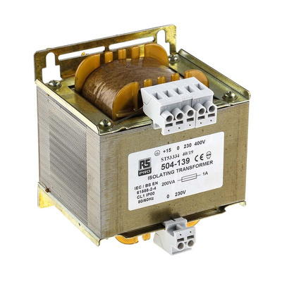 RS PRO 200VA 1 Output Chassis Mounting Transformer, 230V ac