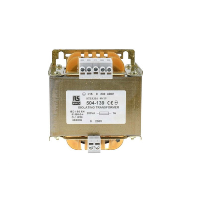 RS PRO 200VA 1 Output Chassis Mounting Transformer, 230V ac
