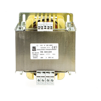 RS PRO 1kVA 1 Output Chassis Mounting Transformer, 55V ac