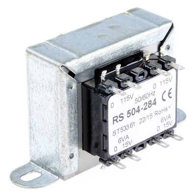RS PRO 12VA 2 Output Chassis Mounting Transformer, 15V ac