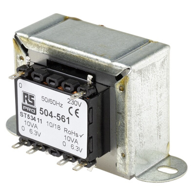 RS PRO 20VA 2 Output Chassis Mounting Transformer, 6.3V ac