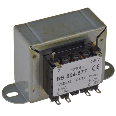 RS PRO 20VA 2 Output Chassis Mounting Transformer, 9V ac