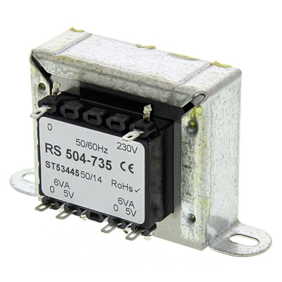 RS PRO 12VA 2 Output Chassis Mounting Transformer, 5V ac