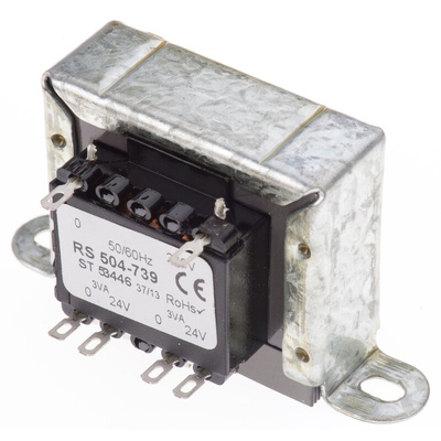 RS PRO 6VA 2 Output Chassis Mounting Transformer, 24V ac