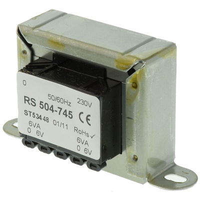RS PRO 12VA 2 Output Chassis Mounting Transformer, 6V ac