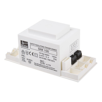 Block 100VA 2 Output Chassis Mounting Transformer, 2 x 12V ac