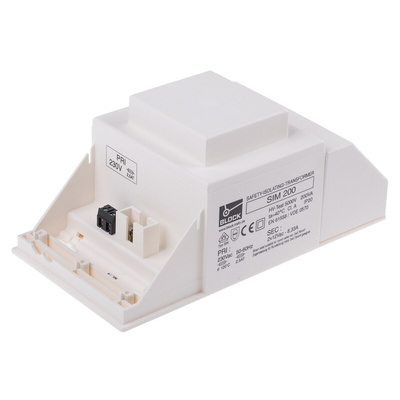 Block 200VA 2 Output Chassis Mounting Transformer, 2 x 12V ac