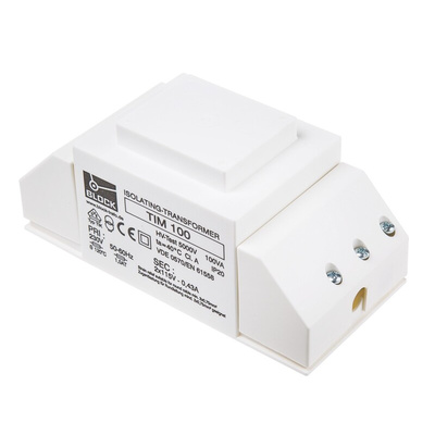 Block 100VA 2 Output Chassis Mounting Transformer, 2 x 115V ac