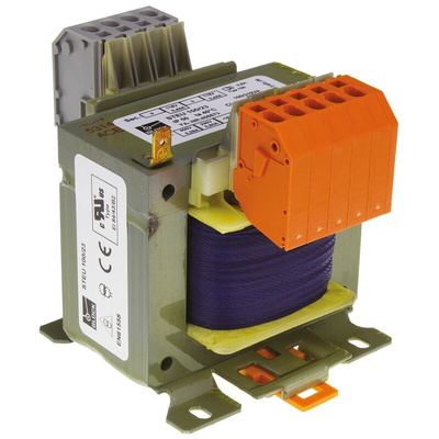 Block 100VA 2 Output Chassis Mounting Transformer, 2 x 115V ac