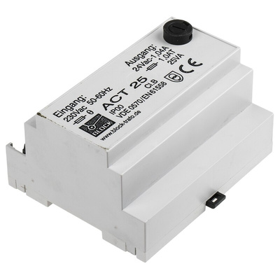Block 25VA DIN Rail Transformer, 230V ac Primary, 24V ac Secondary