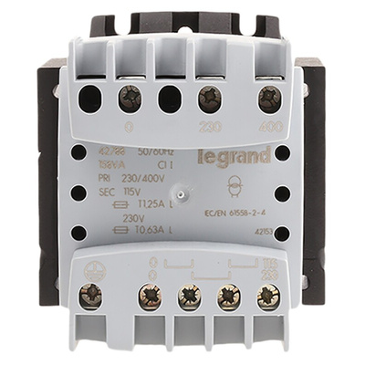 Legrand 160VA DIN Rail Transformer, 230 → 400V Primary, 115 → 230V Secondary