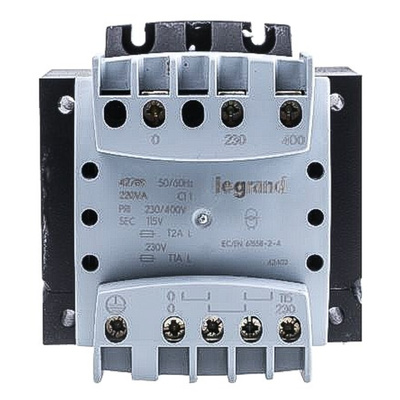Legrand 220VA 1 Output Chassis Mounting Transformer, 115 → 230V