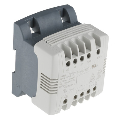 Legrand 63VA DIN Rail Transformer, 230V ac, 400V ac Primary, 24V ac Secondary