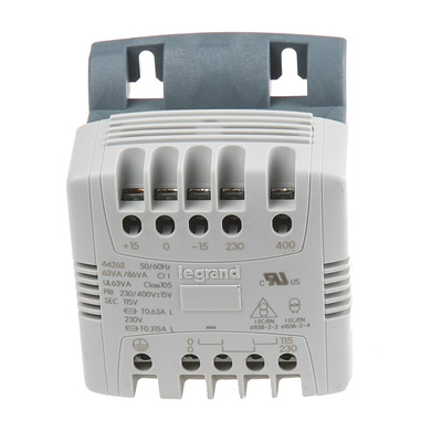 Legrand 63VA DIN Rail Transformer, 230V ac, 400V ac Primary, 115V ac Secondary