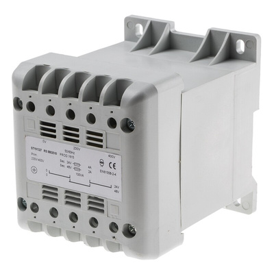 RS PRO 100VA DIN Rail Transformer, IEC 61558-2-6, 400V ac Primary, 24V ac Secondary