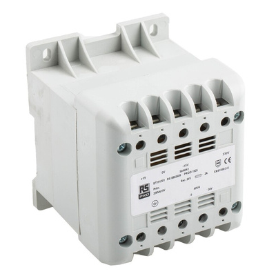 RS PRO 40VA DIN Rail Transformer, IEC 61558-2-6, 230V ac Primary, 24V ac Secondary