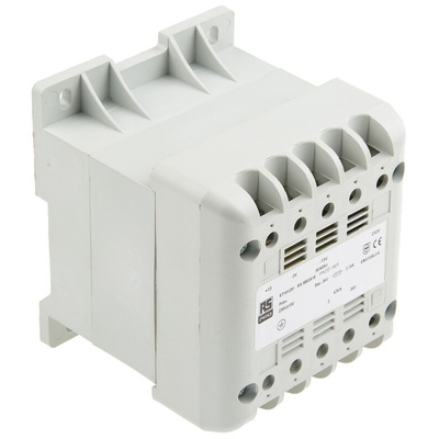 RS PRO 63VA DIN Rail Transformer, IEC 61558-2-6, 230V ac Primary, 24V ac Secondary