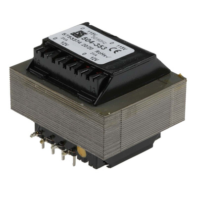 RS PRO 12V ac 2 Output Through Hole PCB Transformer, 6VA