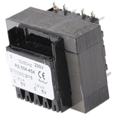 RS PRO 5V ac 2 Output Through Hole PCB Transformer, 3VA