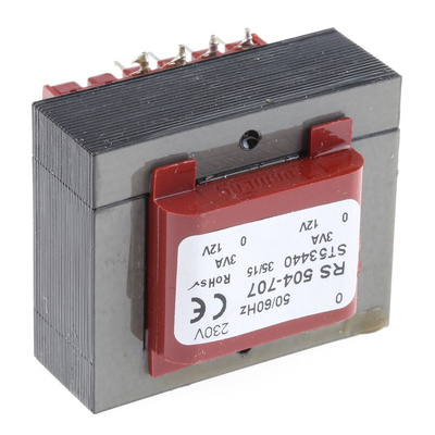 RS PRO 12V ac 2 Output Through Hole PCB Transformer, 6VA