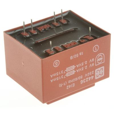 Myrra 9V ac 2 Output Through Hole PCB Transformer, 5VA