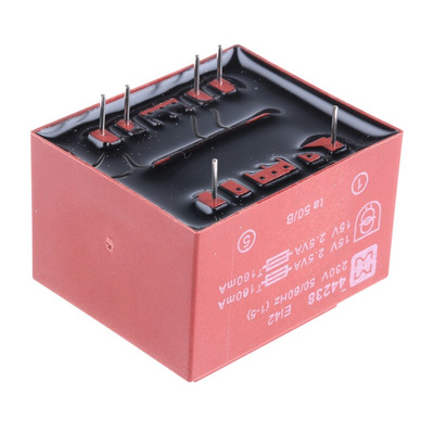 Myrra 15V ac 2 Output Through Hole PCB Transformer, 5VA