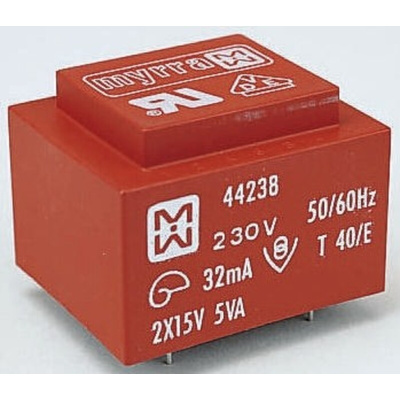 Myrra 18V ac 2 Output Through Hole PCB Transformer, 5VA