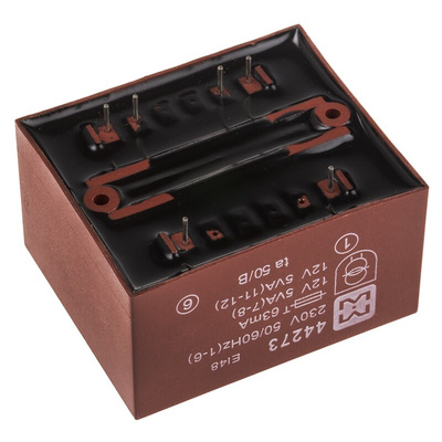 Myrra 12V ac 2 Output Through Hole PCB Transformer, 10VA