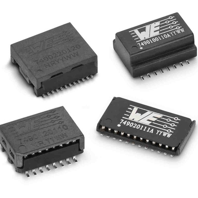 Surface Mount Lan Ethernet Transformer, 12.7 x 8.8 x 5.7mm