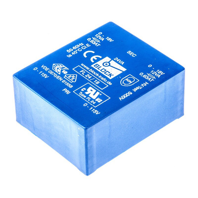 Block 18V ac 2 Output Through Hole PCB Transformer, 24VA