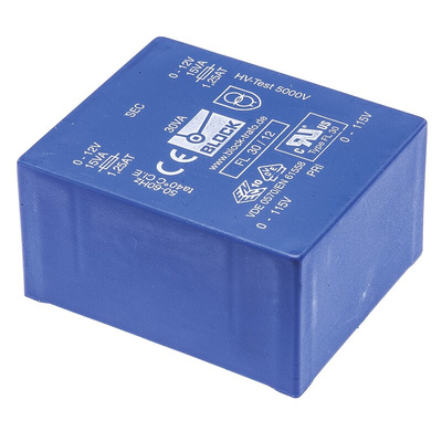 Block 12V ac 2 Output Through Hole PCB Transformer, 30VA