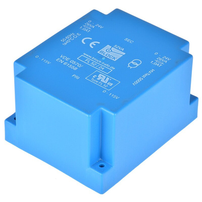 Block 24V ac 2 Output Through Hole PCB Transformer, 52VA